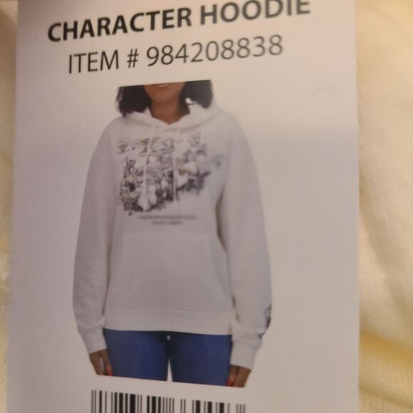 DISNEY Hoodie‎ Sweatshirt Christopher Robin Pooh And Friends Cream Women'… - Picture 7 of 12